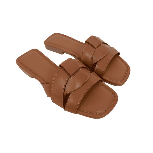 SANDALIA PLANA CIELO - MIEL