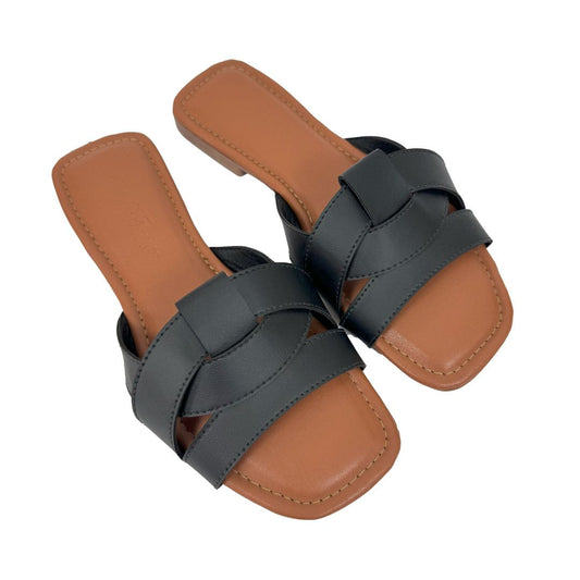 SANDALIA PLANA CIELO - NEGRO