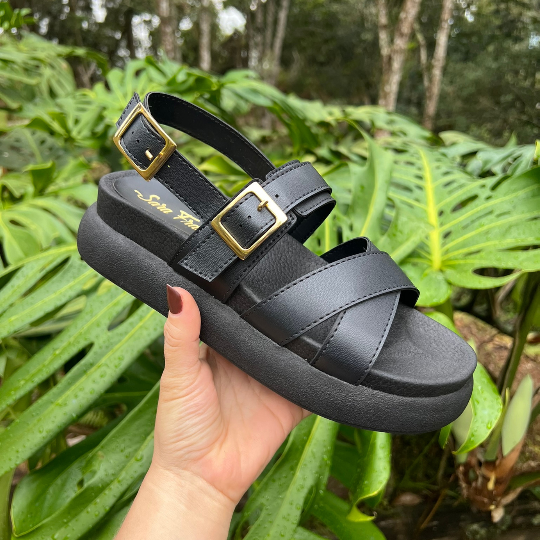 Estilo elevado – Sandalia Amara Negra