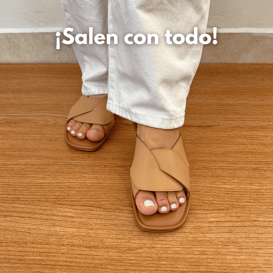 SANDALIA PLANA VENUS - CAMEL