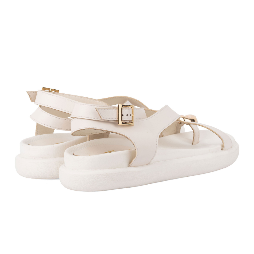 Elegancia Dorada – Sandalia Atenea Crema
