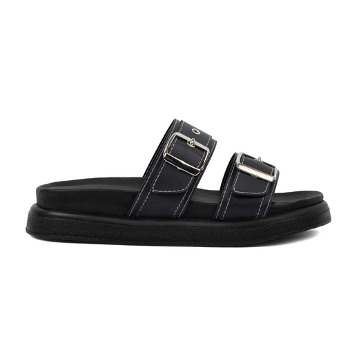 Diseño limpio y moderno – Sandalia Roma Negra