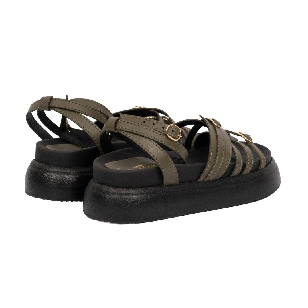 Sandalia elegante para mujer sofisticada – Oliva